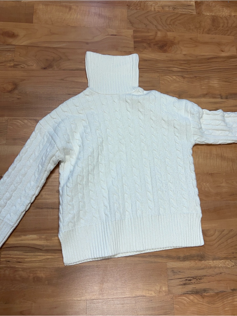 Ardene white Cable Turtleneck Sweater